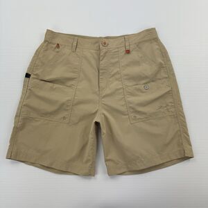 Salt Life Mens XL Khaki Fishing Shorts Nylon Elastic Waist Coastal Outdoor